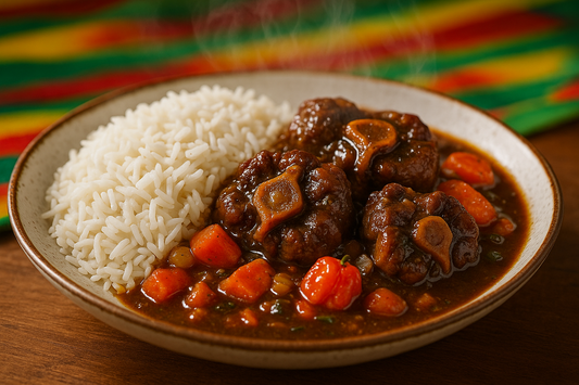 Jamaican Oxtail Stew with Basmati Rice
