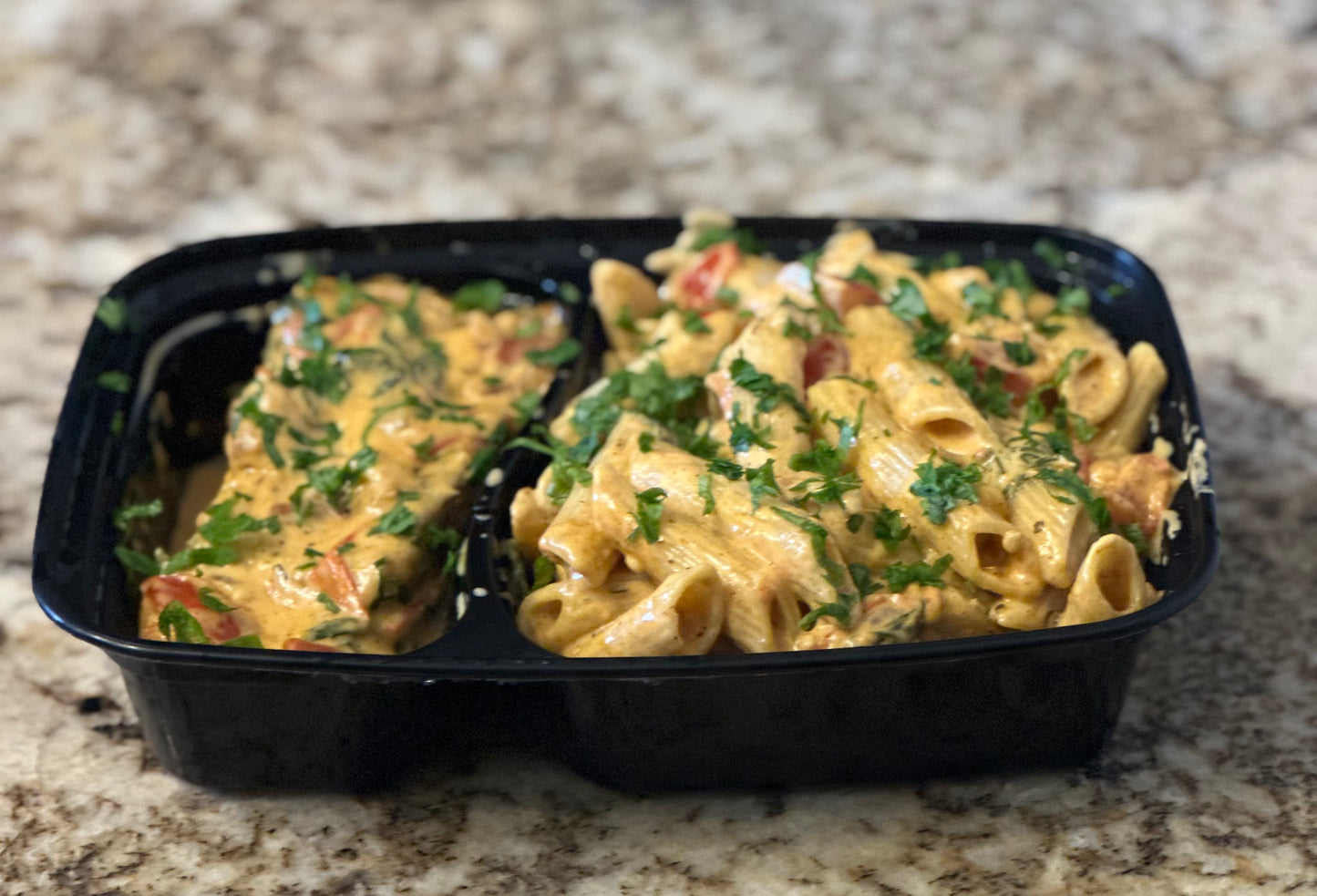 creamy tuscan salmon with pasta